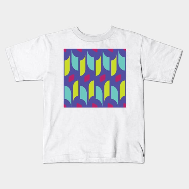 Abstract shapes pattern 02 Kids T-Shirt by kallyfactory